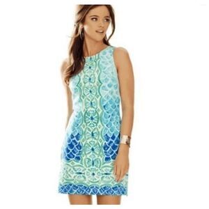 Lilly Pulitzer Perla Shift Dress in Scale Back Engineered Scuba print Size XS